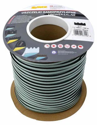 Selbstklebendes Dichtungsband STOMIL SANOK DGP 8x3 mm, 150 m schwarz
