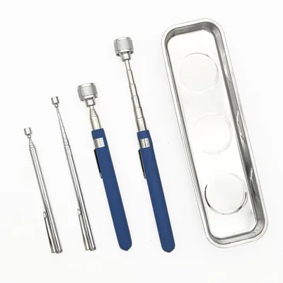 Teleskop-Magnetheber-Set, 5-tlg., 4,5 kg, 76 cm, 1 kg, 65 cm, Magnetablage