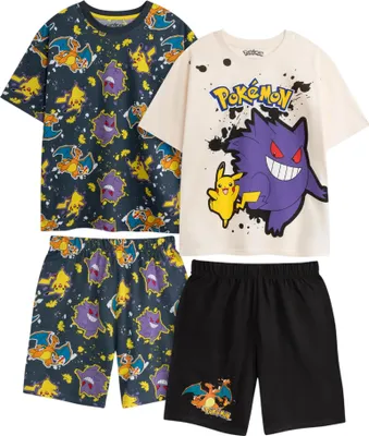 Produktbild von Pokemon - Schlafanzug mit Shorts für Jungen, kurzärmlig (2er-Pack) NS9305 (140) (Bunt)
