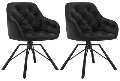 Obrázok produktu pre Otočné jedálenské stoličky – sada 2 kusov – jedálenská stolička – kancelárska stolička – čítacia stolička – pohodlná stolička – ergonomický dizajn