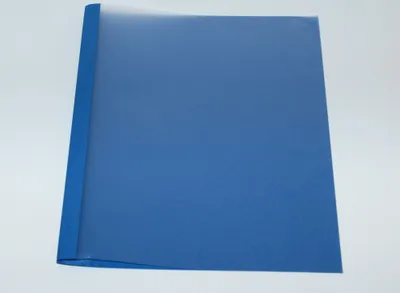 Produktbild von POV® Imagethermobindemappen, Leinenstruktur blau, 50er Pack, 4,0 mm (für 31 - 40 Blatt 80g/m²)