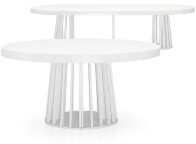 Image de MENZZO Table ovale extensible Eliza Blanc