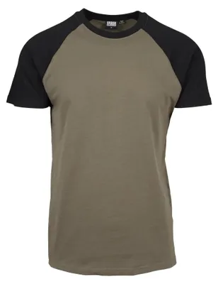 Immagine prodotto di Urban Classics - T-shirt da uomo con maniche raglan TN801 (M) (oliva/nero)