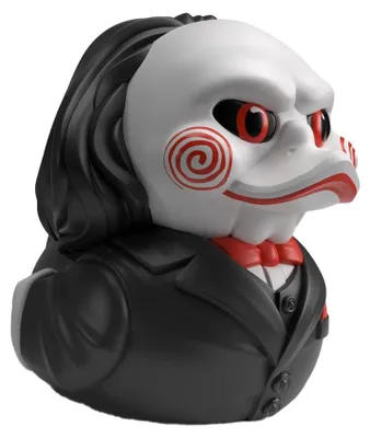 Produktbild von Saw - "TUBBZ" Gummiente CD2605 (9 cm) (Weiß/Schwarz/Rot)