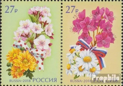 Produktbild von Briefmarken Russland 2018 Mi 2567-2568 Paar (kompl.Ausg.) postfrisch Blumen