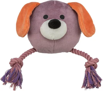 Produktbild von TRIXIE Hundespielzeug Plüschhund am Tau mit Quietscher - diverse - 27 cm