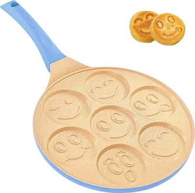 Produktbild von Pancake Pfanne, Antihaft Bratpfanne für Pancakes, Pfannkuchenpfanne, Pancake-pfanne, Blau Farbe