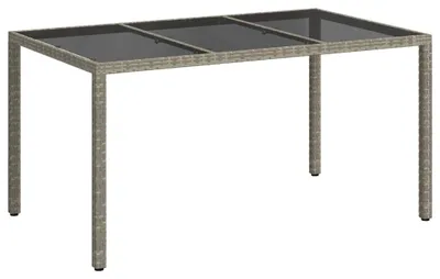 Immagine prodotto di vidaXL Tavolo da giardino grigio 150 x 90 x 75 cm in polyrattan