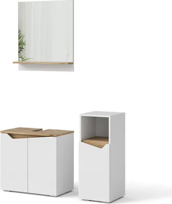 Produktbild von Badmöbel-Set Vicco Marelle Weiß 3 Teile, mit Midischrank, Model 40849