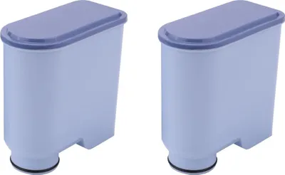 Two identical water filter cartridges are shown side-by-side against a white background.