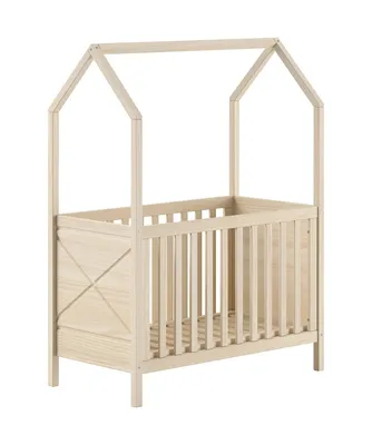 Image de VIPACK - Lit bébé SCOTT 60 x 120 cm, à 3 positions, en pin massif, couleur Milky Pine