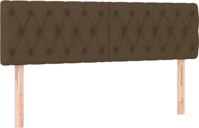 Produktbild von vidaXL Kopfteile Dunkelbraun 160x7x78/88 cm Stoff