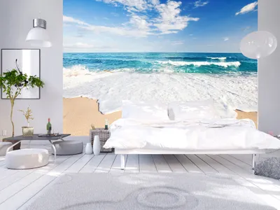 Produktbild von Vlies Fototapete 400x280 cm Tapeten Wandtapete XXL MEER STRAND WELLEN HIMMEL c-B-0033-a-a