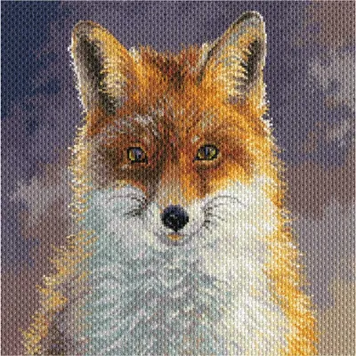Productafbeelding van CdA bedrukt patroon voor kruissteek, "Foxy", PA1878, 34 x 34 cm