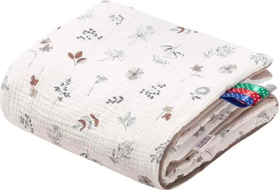 Produktbild von Simply Nature Musselin & Latte Velvet Neugeborene Decke 55x75cm