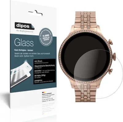 Produktbild von 1x Schutzfolie für Fossil Gen 6 (42 mm) Smartwatch matt - Anti-Shock 9H Folie dipos Glass Kunststoffglas