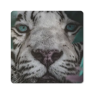 Produktbild von MuchoWow® Mauspad Mousepad Dschungel - Tiger - Schwarz - Weiß 30x30 cm - Mousepads - Maus Mat - Pad - Mausunterlage - Gaming