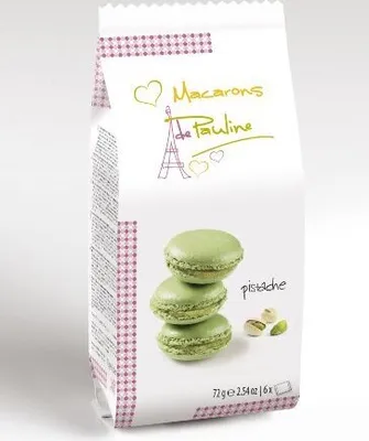 Image de Macarons de Pauline Pistache Crème d'amandes 6 macarons 72g