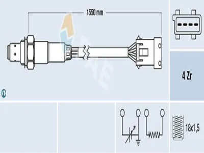 Produktbild von FAE Lambdasonde für FIAT DUCATO Pritsche/Fahrgestell (230) vor-Kat 77167