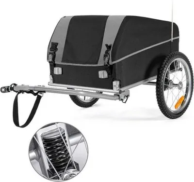 Produktbild von Famanu Fahrradanhänger mit Schockdämpfer - Transportanhänger bis 120L