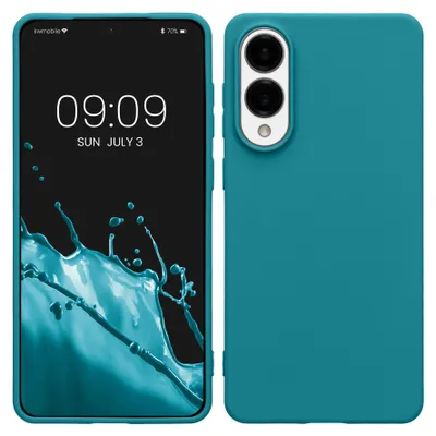 Produktbild von kwmobile Handyhülle für Samsung Galaxy S25 Edge Hülle - TPU Case - Kabelloses Laden - Schutzhülle Cover in Petrol matt