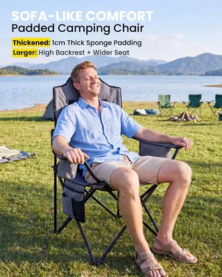 Imagen del producto de Silla de camping plegable con respaldo alto