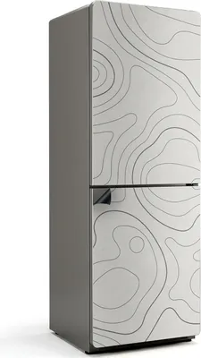 Zdjęcie produktu dla Abstrakcyjne faliste linie - Magnetyczna osłona lodówki - Folia dekoracyjna magnetyczna do kuchni - Magnes na lodówkę deco - Samoprzylepna tablica magnetyczna - Folia magnetyczna na drzwi lodówki - 70x190 cm