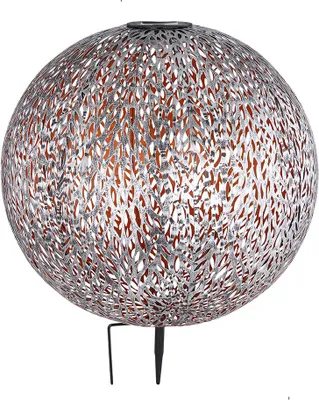 Produktbild von LED Gartenlampe, schwarz, Erdspitz mit Kugel, antik, IP44