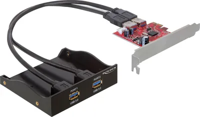 Productafbeelding van Delock Multipanel 31/2, 2x USB 3.0, zwart, 61775