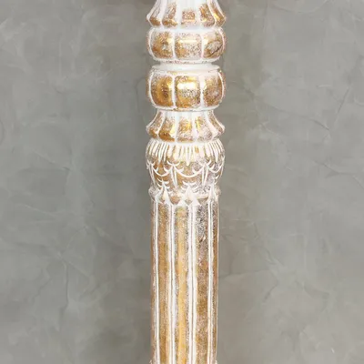 Produktbild von Säule Blumensäule Dekosäule Ständer Sockel Podest Blumenständer Holz Modell Batya in verschiedenen Größen und Farben , Säulen Variante Antik:Goldwash 80 cm