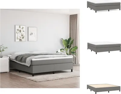 Immagine prodotto di vidaXL Letto a molle insacchettate grigio scuro 180x200 cm tessuto - Letti e strutture letto