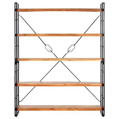 Produktbild von vidaXL Bücherregal 5 Fächer 140x30x180 cm Akazie Massivholz