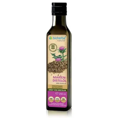 Obrázok produktu pre Pestrec mariánsky olej 250 ml organický - lisovaný za studena, nerafinovaný