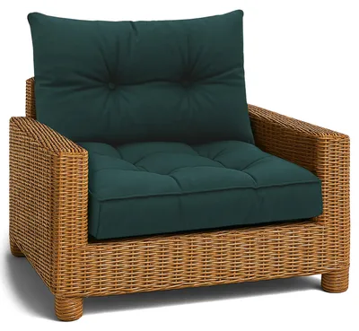 Produktbild von Polster Gartenmöbel Sitzpolster 60x60 cm Outdoor Loungekissen Rattan Grün