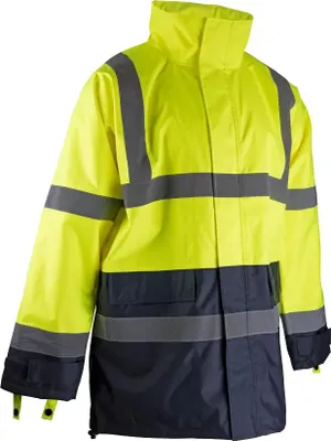 Produktbild von Wasserdichte High Visibility-Jacke - LMA - 2199-Neongelb / Marine-L