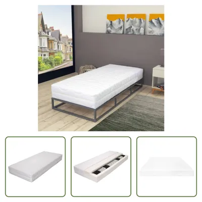 Image de The Living Store Matelas 100 x 200 cm 7 zones de ressorts ensachés 20 cm H3
