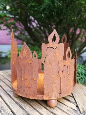Immagine prodotto di Piastra portacandele in acciaio inossidabile con sagome di candele