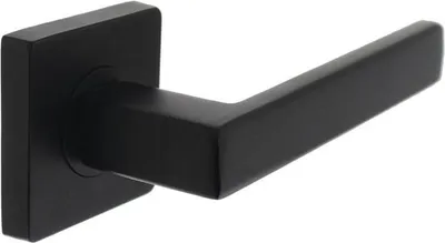 Produktbild von Rosettengarnitur 0023.171305 Edelstahl sw quadratisch PZ DIN links / rechts D/D