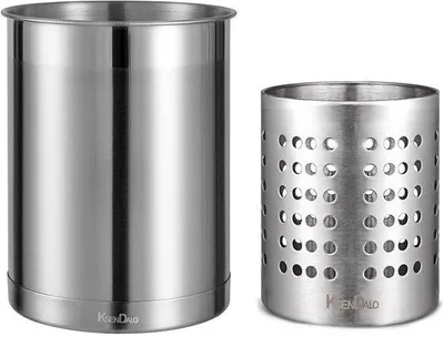 Produktbild von Besteckhalter Rund Edelstahl Küchenorganizer Silber