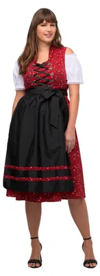 Immagine prodotto di Ulla Popken, abbigliamento da donna, taglie forti, Dirndl Viola con lacci