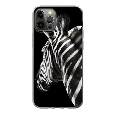 Produktbild von MuchoWow® Handyhülle Schutzhülle Hülle für iPhone 13 Pro Zebra - Tier - Schwarz - Porträt Silikon Softcase Handy Hülle - Handy-Tasche