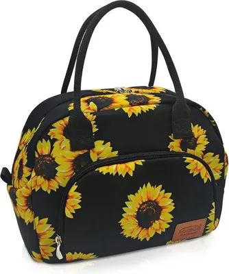 Produktbild von Famanu Kühltasche für Damen - Isoliertasche mit Sonnenblumenmotiv, 10 Liter