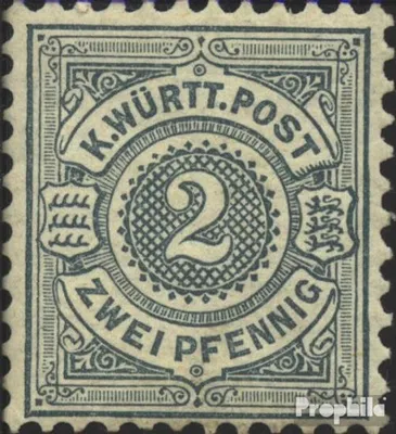 Produktbild von Briefmarken Württemberg 1894 Mi 60 (kompl.Ausg.) postfrisch Ziffern im Kreis