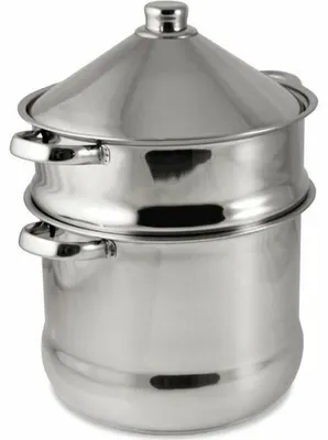 Couscous-Maker Tajine, Edelstahl, 14 Liter, silber
