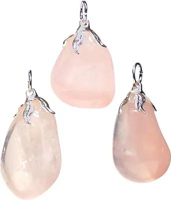 Immagine prodotto di Ciondolo in pietra preziosa quarzo rosa di qualità A -- ±1,5-3cm
