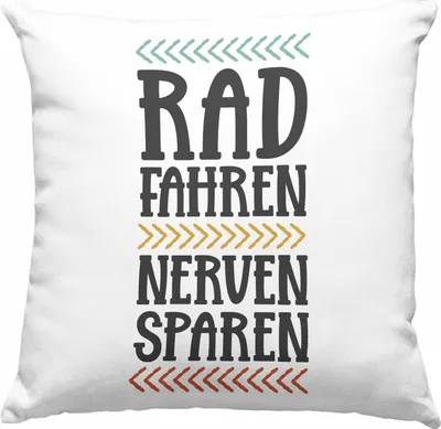 Produktbild von Trendation - Fahrrad Radfahrer Geschenk Rennrad Bike Geschenkidee Männer Deko-Kissen mit Füllung 40x40 Fahrradfahrer  Deko-Kissen mit Füllung 40x40 (Rosa)