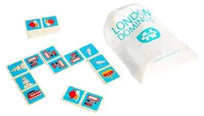 Produktbild von BigJigs Holz Dominospiel London - Lernspielzeug für Kinder
