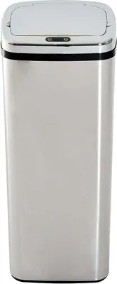 Zdjęcie produktu dla Homcom HOMdotCOM kosz na śmieci z czujnikiem stal nierdzewna srebrny 50L 33 x 25 x 84cm
