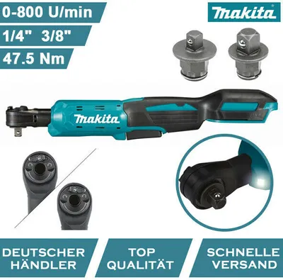 Image de Clé à cliquet 18 V Li-Ion 3/8" 1/4" 47,5 Nm (Produit seul) - MAKITA DWR180Z