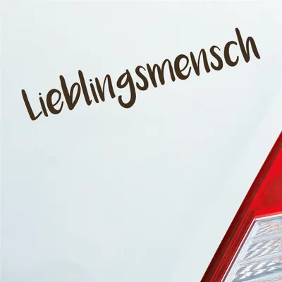 Produktbild von Auto Aufkleber Lieblingsmensch Mensch Liebe Spruch 19,5x4 cm Braun Sticker Heckscheibenaufkleber
